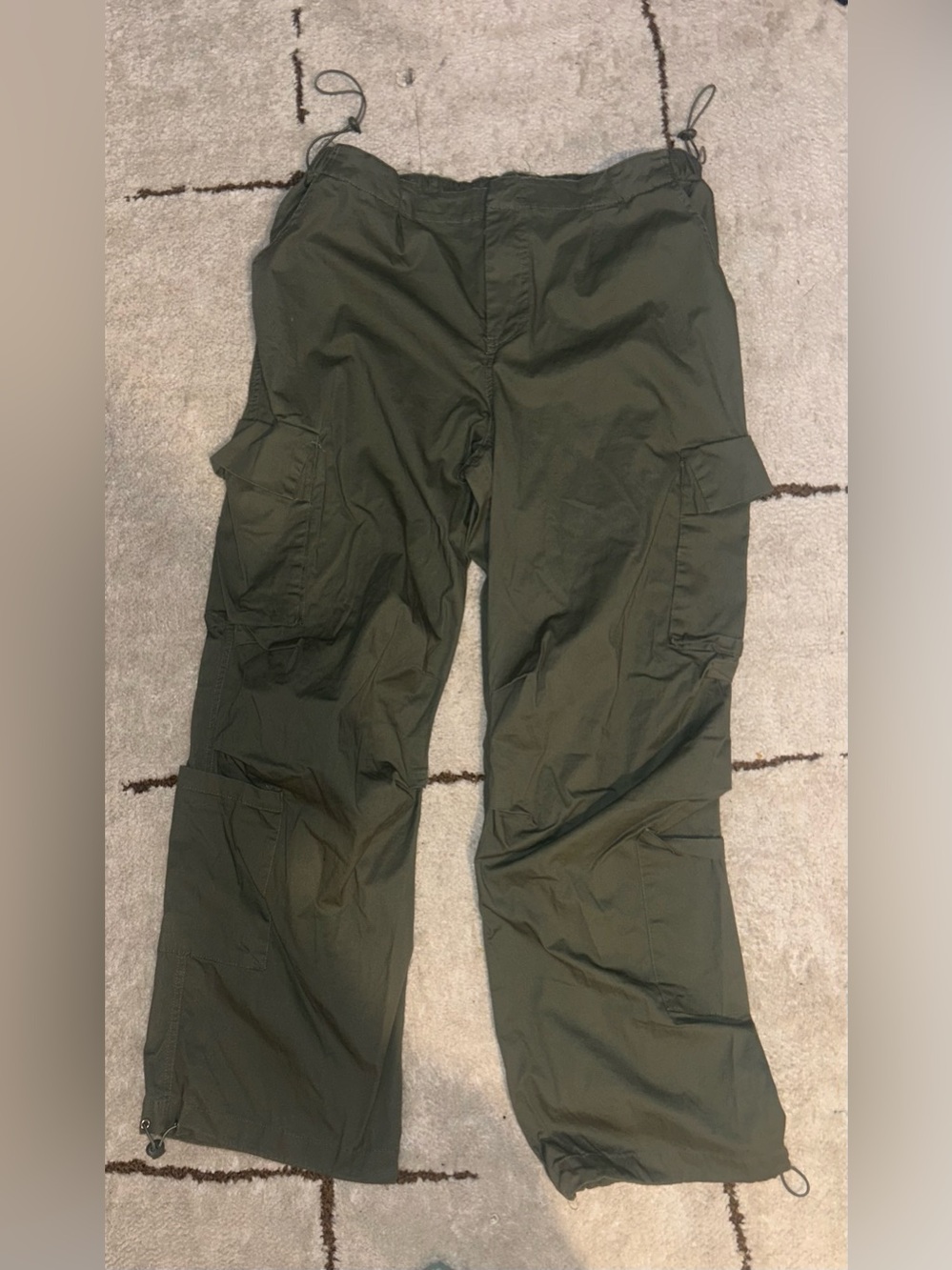 Fashion Nova Olive Green Cargo Jumpsuit Pants